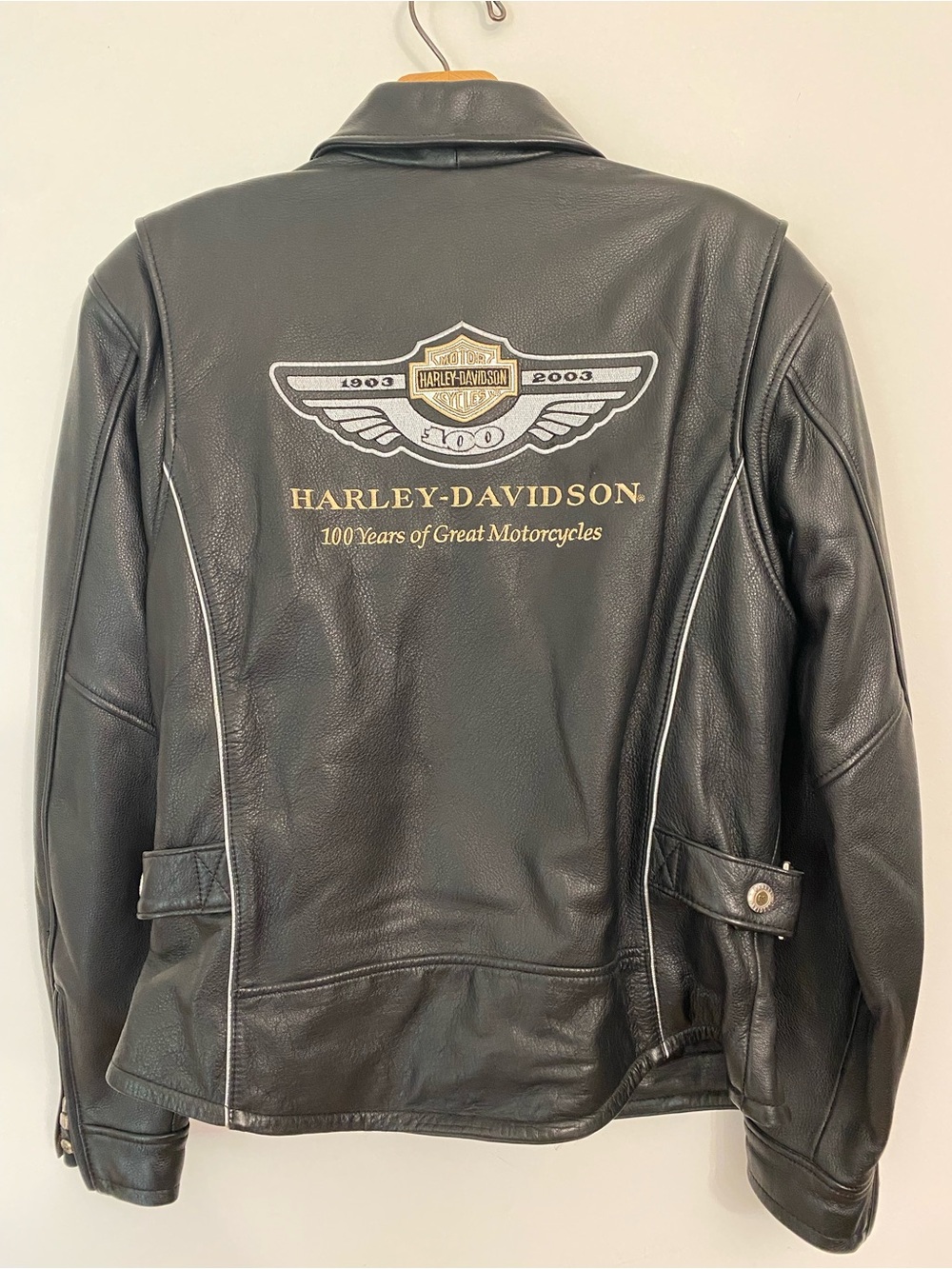 2003 Harley Davidson vintage 100th anniversary limited edition leather jacket